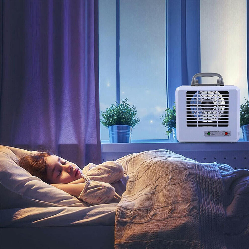 Mini Aire Acondicionado Portátil USB Silencioso, Ventilador de Escritorio con Refrigeración por Aire, Blanco