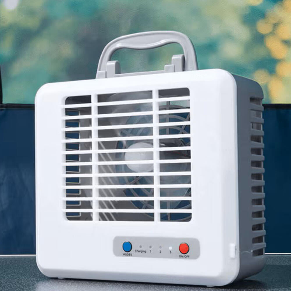 Mini Aire Acondicionado Portátil USB Silencioso, Ventilador de Escritorio con Refrigeración por Aire, Blanco