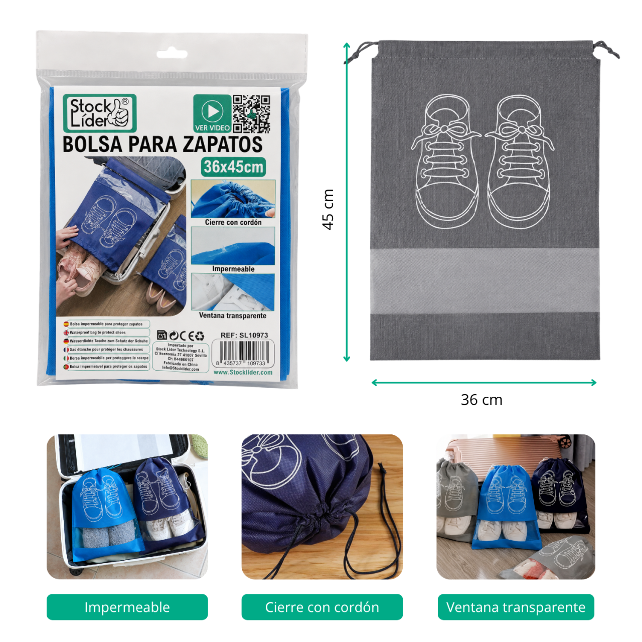 Bolsa para zapatos