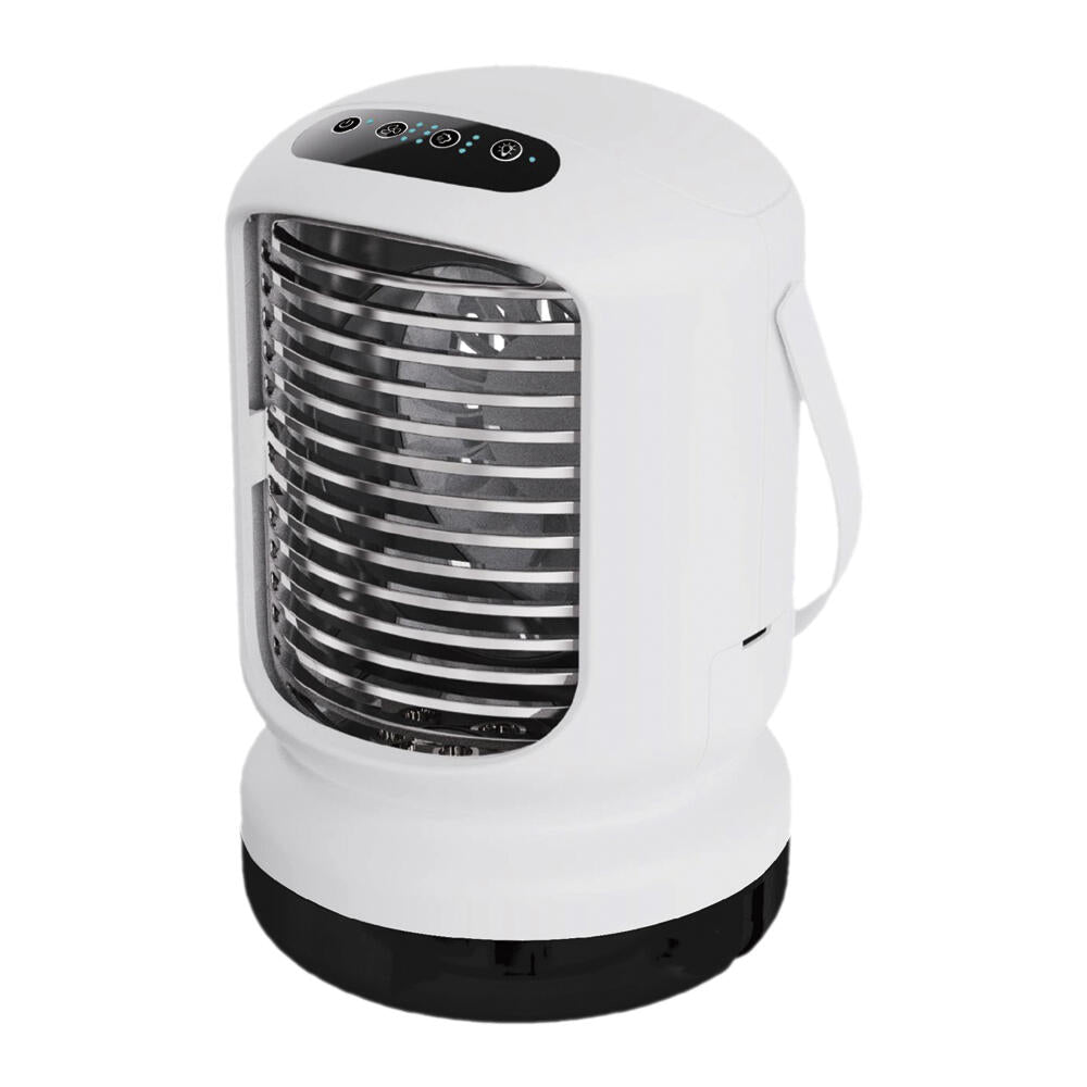 Aire Acondicionado Portátil USB Arctic Ventilador con Niebla de Agua, Humidificador y Luces LED Enfriador Personal Recargable