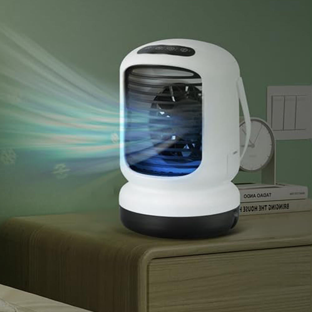 Aire Acondicionado Portátil USB Arctic Ventilador con Niebla de Agua, Humidificador y Luces LED Enfriador Personal Recargable
